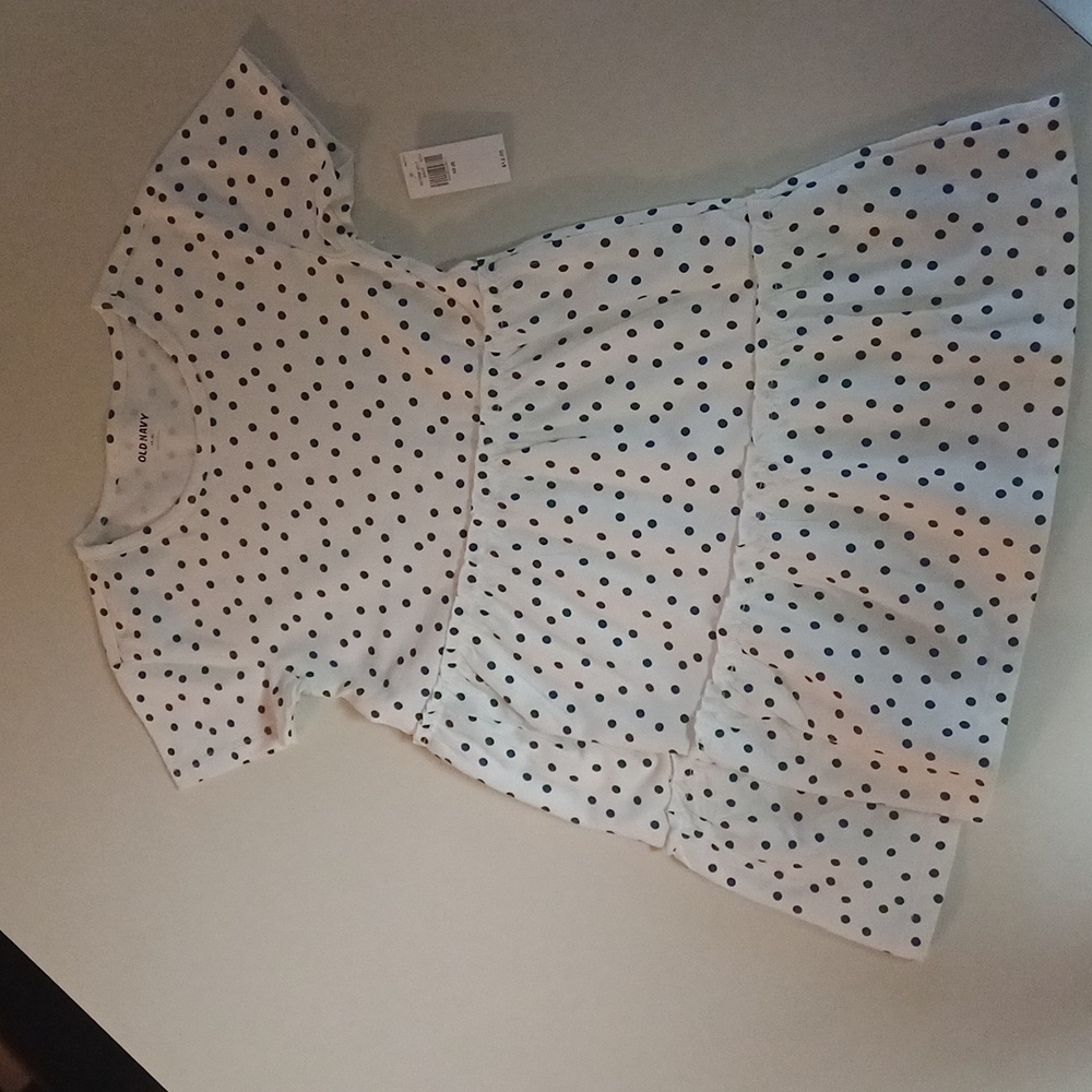 Girls xs 5 NWT cotton dress polkadot